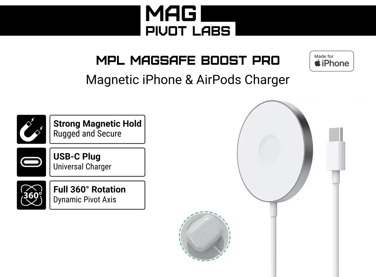 MagSafe Boost Pro - Magnetic iPhone Charger